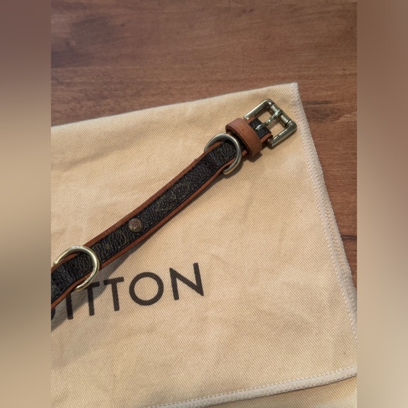 Louis Vuitton Leash & Collar SET Authentic Lead Pet Dog Signature Monogram LV - Picture 7 of 14